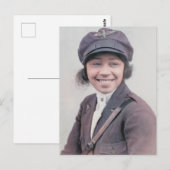 Bessie Coleman Color Foto Postkarte (Vorne/Hinten)