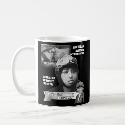 Bessie Coleman Dark Kaffeetasse (Links)