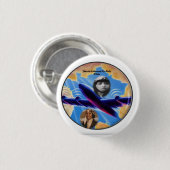 Bessie Coleman Fliegen-Mädchen-Pilotknopf Button (Vorne & Hinten)