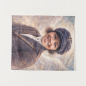 Bessie Coleman mit Flügeln Gemälde Wandteppich (Vorderseite (Horizontal))