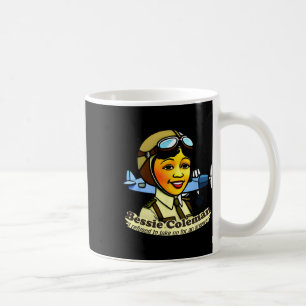 Bessie Coleman mit Flugzeug Black History Month Kaffeetasse