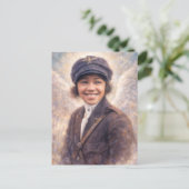 Bessie Coleman Portrait Painting - Angelcore Style Postkarte (Stehend Vorderseite)