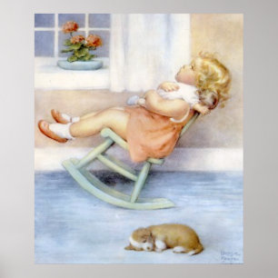 Bessie Pease Guttman Adorable Little Kleinkind Gir Poster