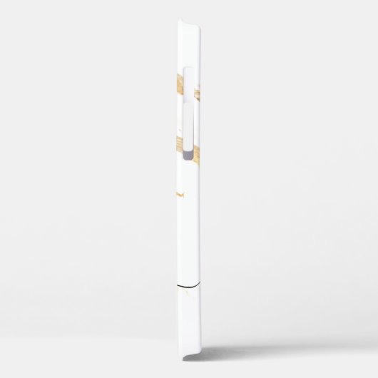 Best 2023 Mit Monogramm Name für weißes Gold Case-Mate iPhone Hülle (Rückseite / Links)