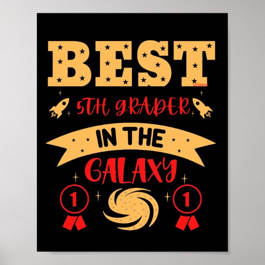 BEST 5. GRADER IN DER GALAXIE lustig niedlich Poster (Vorne)