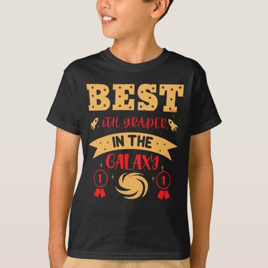 BEST 6. GRADER IN DER GALAXIE lustig niedlich T-Shirt (Vorderseite)