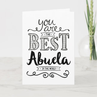 Best Abuela in the World Birthday Card Karte