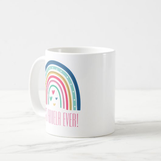 Best Abuela je Rainbow Kaffeetasse (Vorderseite Links)