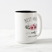 Best Abuela jemals - (IHR NAME) Pink Bouquet Tasse (VorderseiteRechts)