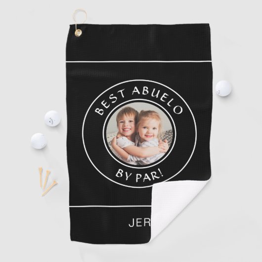 Best Abuelo by Par Golfer Modernes Foto Geschenk S Golfhandtuch (Insitu)