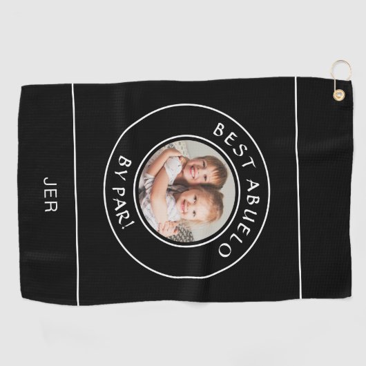 Best Abuelo by Par Golfer Modernes Foto Geschenk S Golfhandtuch (Horizontal)