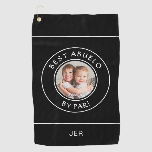 Best Abuelo by Par Golfer Modernes Foto Geschenk S Golfhandtuch (Vorderseite)