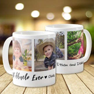 Best Abuelo Ever Grandchildren 3 Photo Collage   Kaffeetasse