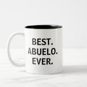 Best Abuelo Ever Spanish Grandfather Zweifarbige Tasse (Links)