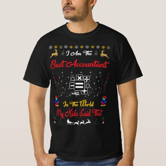 Best Accountant Christmas T-Shirt (Vorderseite)