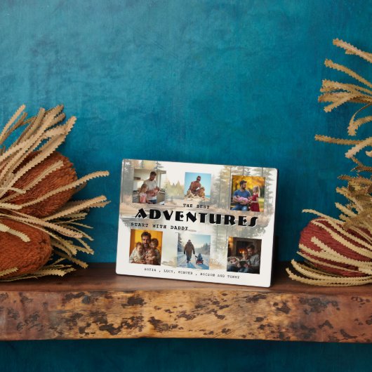 Best Adventures Start With Daddy Photo Plaque Fotoplatte (Seite)