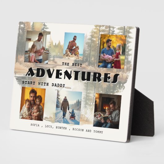 Best Adventures Start With Daddy Photo Plaque Fotoplatte (Seite)