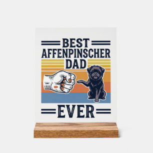 Best Affenpinscher Dad Ever Vintage Hund Shirt_1 Acrylschild