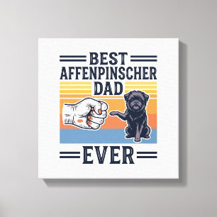 Best Affenpinscher Vater Aller Zeiten Vintage Hund Leinwanddruck