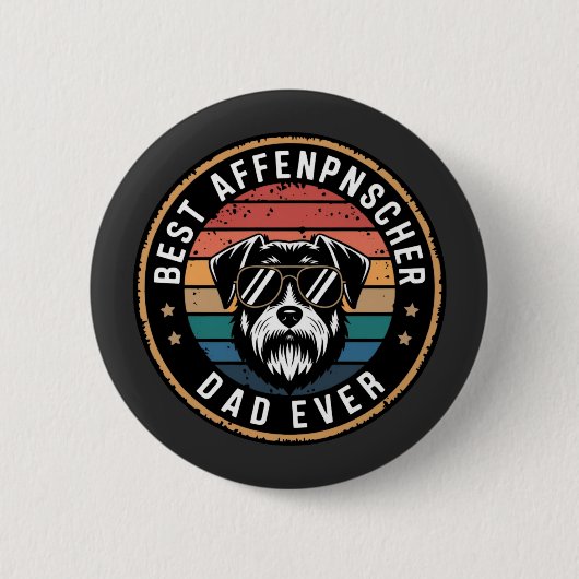 Best Affenpnscher Vater Ever Funny Dog Button (Vorderseite)