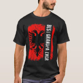 Best Albanian Grandpa Ever Albania Flag Father's D T-Shirt (Vorderseite)