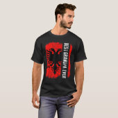 Best Albanian Grandpa Ever Albania Flag Father's D T-Shirt (Vorne ganz)