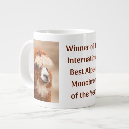 Best Alpaca Monobrow Jumbo-Tasse (Vorderseite Links)