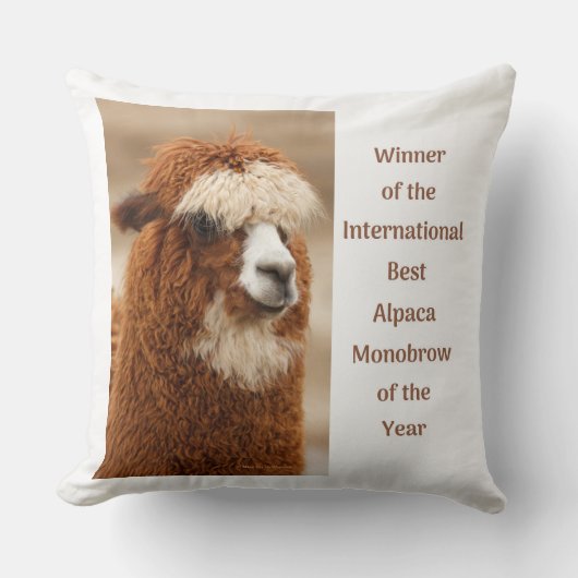 Best Alpaca Monobrow Kissen (Vorderseite)