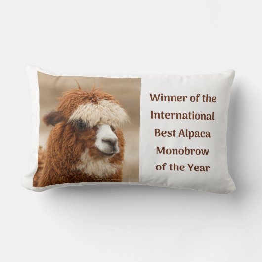 Best Alpaca Monobrow Lendenkissen (Vorderseite)