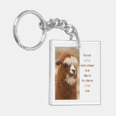 Best Alpaca Monobrow Schlüsselanhänger (Vorderseite links)