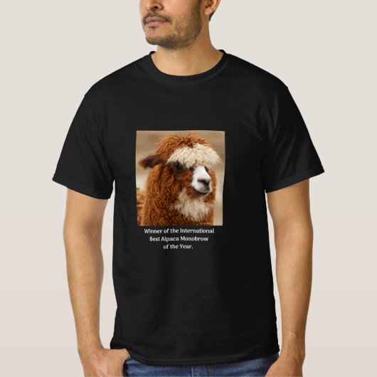 Best Alpaca Monobrow T-Shirt (Vorderseite)