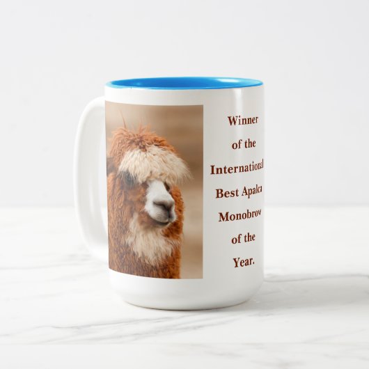 Best Alpaca Monobrow Zweifarbige Tasse (Vorderseite Links)