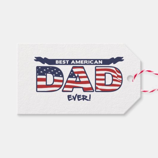 Best American Dad Ever Geschenkanhänger (Vorderseite (Horizontal))