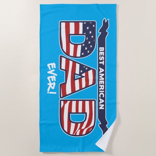 Best American Dad Ever Strandtuch (Vorderseite)