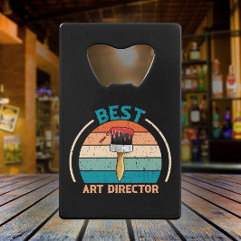 Best Art Director Retro - Crew-Geschenk Geldbeutel Flaschenöffner