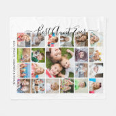 BEST AUNT EVER 21 Foto Collage Script Keepake Fleecedecke (Vorderseite (Horizontal))