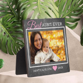 Best Aunt Ever Custom Foto Rustic Chalkboard Fotoplatte