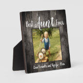 Best Aunt Ever Love Desk Foto Fotoplatte (Vorderseite)
