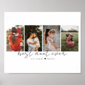 Best Aunt Ever Modern Script 4 Photos Collage Gift Poster (Vorne)