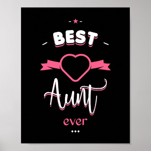 Best aunt ever poster (Vorne)