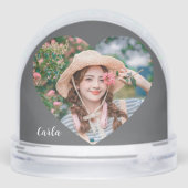 Best Aunt Ever Sun and Moon Photo Thoughtful Gift Schneekugeln (Rückseite)