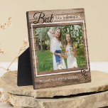 Best Aunt Ever We Love You Rustic Wood Foto Fotoplatte<br><div class="desc">Einfach und memorable gift for the best aunt ever personalized with we love you message and her favorite foto with niece and nephew.</div>