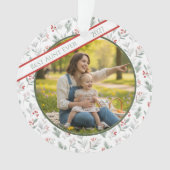 Best Aunt Ever Winter Pine Berry Ribbon Ornament (Vorderseite)