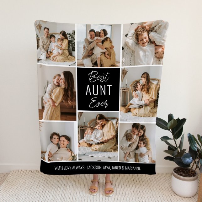 Best AUNT je Custom Fleece Blankon