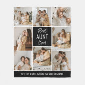 Best AUNT je Custom Fleece Blankon (Vorderseite)