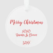 Best Aunt Uncle Ever Christmas Tree Foto Ornament (Rückseite)