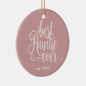 Best Auntie je Mauve Keramik Ornament (Rechts)