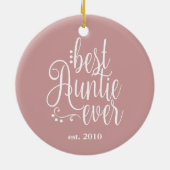 Best Auntie je Mauve Keramik Ornament (Hinten)