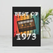 BEST AUS DEM JAHR 1973 VINTAGER CASSETTE EINLADUNG (Stehend Vorderseite)