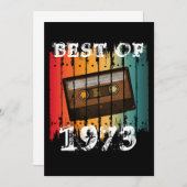 BEST AUS DEM JAHR 1973 VINTAGER CASSETTE EINLADUNG (Vorne/Hinten)